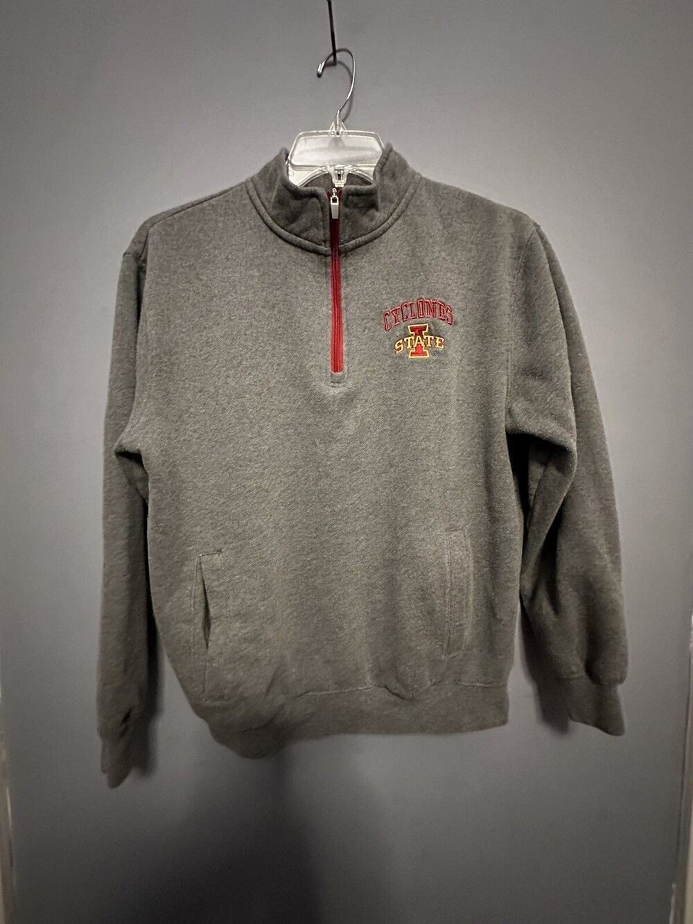 Colosseum Iowa State Cyclones Shirt Long Sleeve 1/4 Zip Sweatshirt Mens Med - Picture 1 of 6